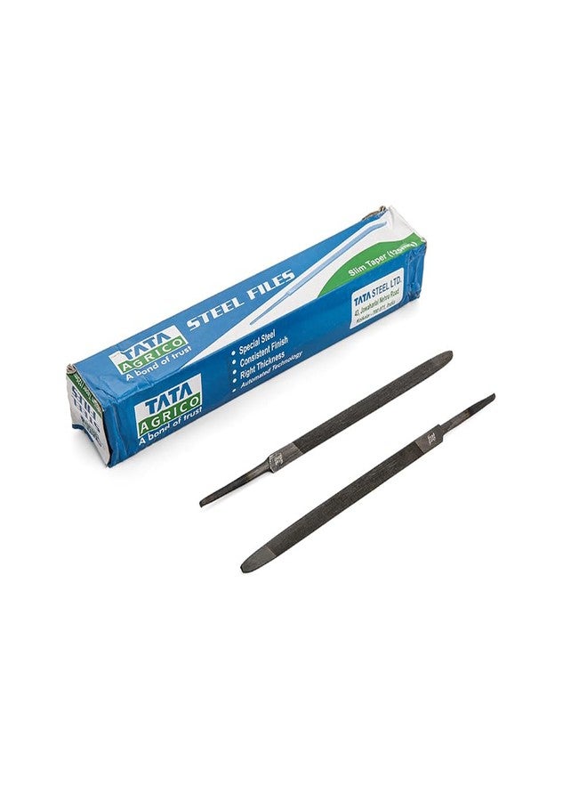AGRICO Tata Agrico 125mm Slim Taper Saw File Set Steel for Sharpening Steel for Sharpening | Precision Metal & Wood Filing Tool, Square & Flat | FIL008 (Grey, Set of 10) - Image 2